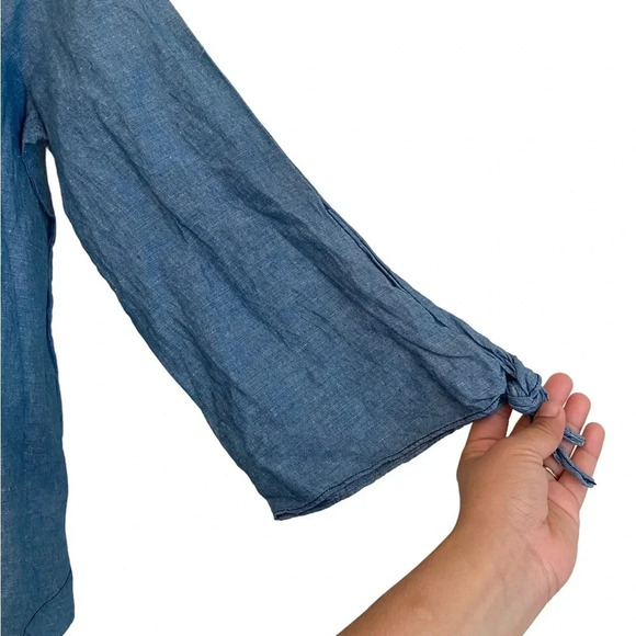 Free People Tops Free People Chambray Show Some Shoulder Top - Picture 4 of 7